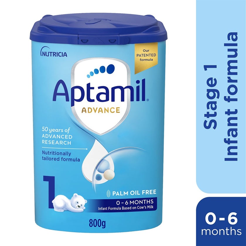 Aptamil Advance Stage 1 Palm Oil Free Baby Milk Formula For 0 To 6 Months 800g 