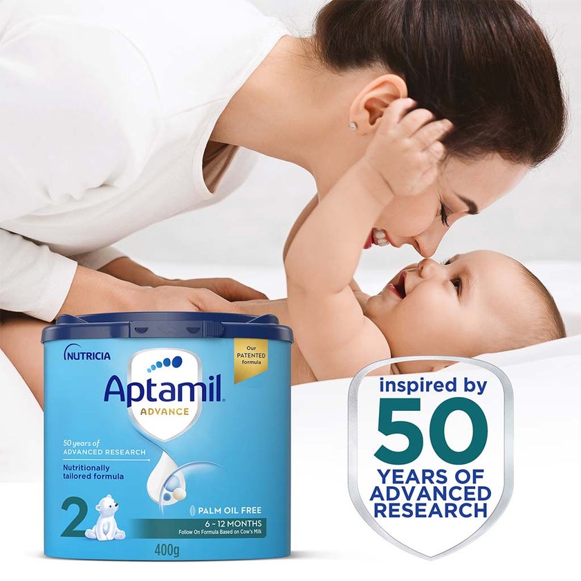 Aptamil Advance Stage 2 Palm Oil Free Infant Milk Formula For 6 To 12 Months 400g 