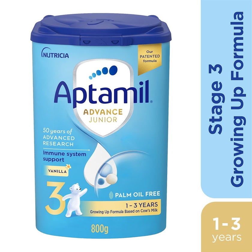 Aptamil Advance Junior Stage 3 Palm Oil Free Toddlers Milk Formula For 1 To 3 Years 800g 