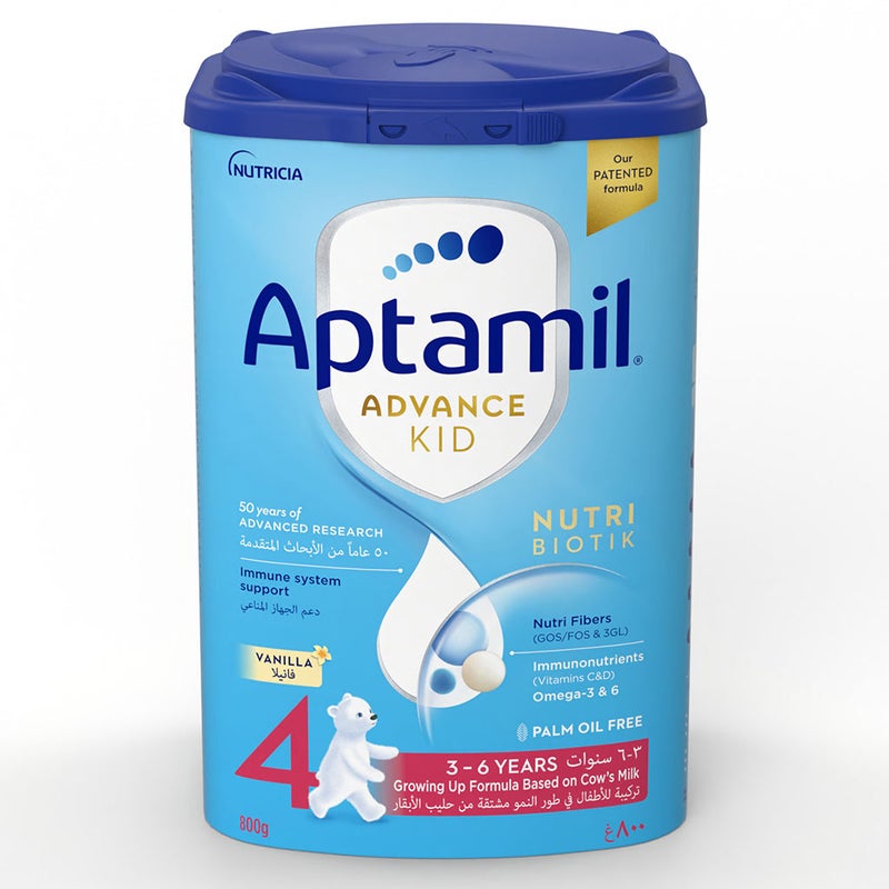 Aptamil Advance Stage 4 Palm Oil Free Growing Up Kids Milk Formula For 3 To 6 Years 800g