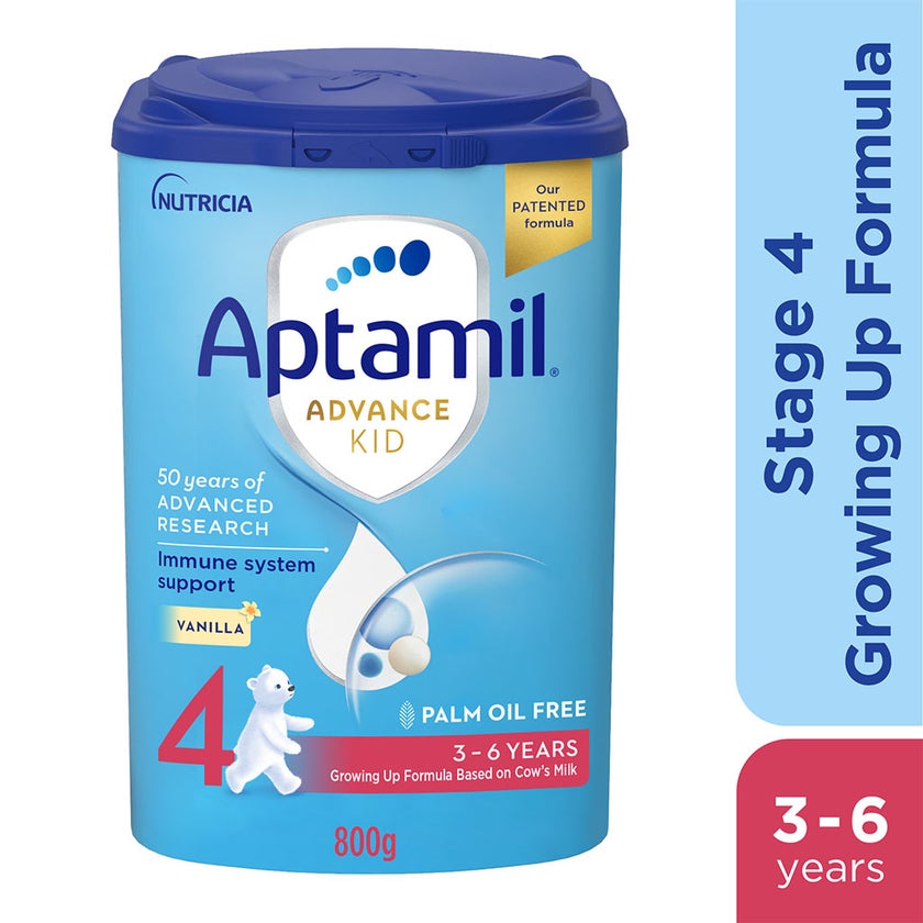 Aptamil Advance Stage 4 Palm Oil Free Growing Up Kids Milk Formula For 3 To 6 Years 800g