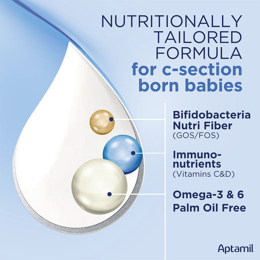Aptamil Care Stage 1 Palm Oil Free C-Section Born Baby Milk Formula For 0 To 6 Months 800g 