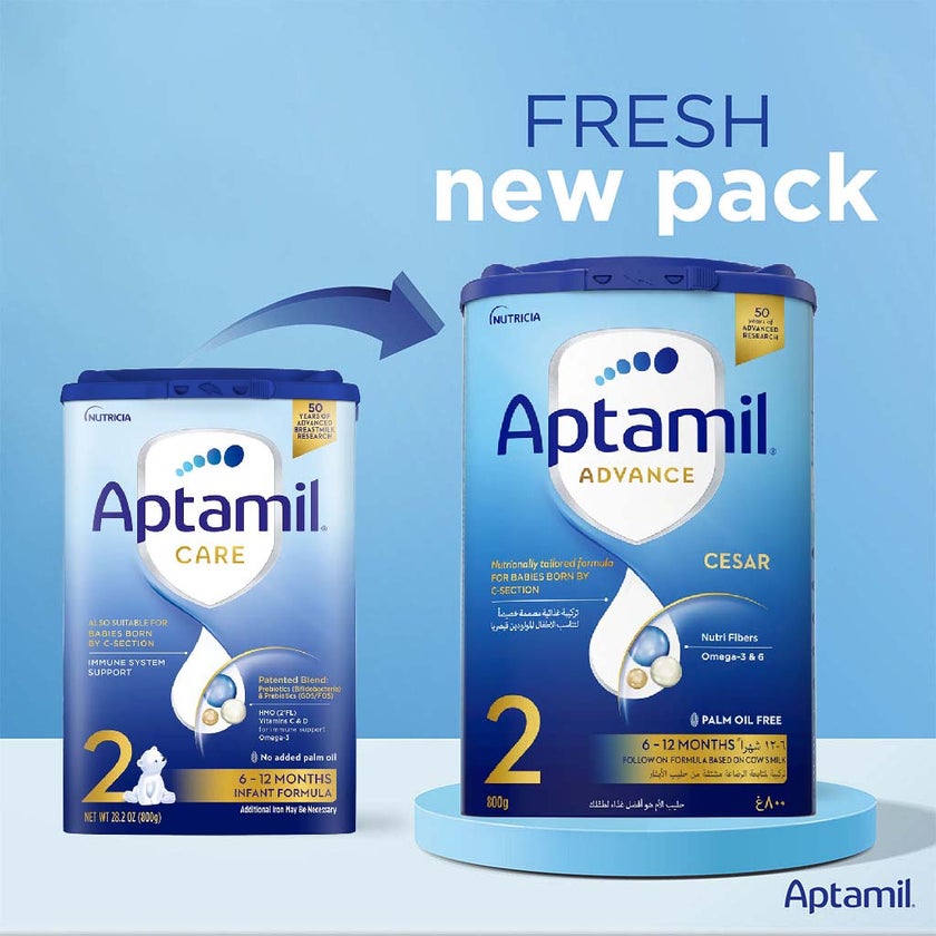 Aptamil Care Stage 1 Palm Oil Free C-Section Born Infant Milk Formula For 6 To 12 Months 800g 
