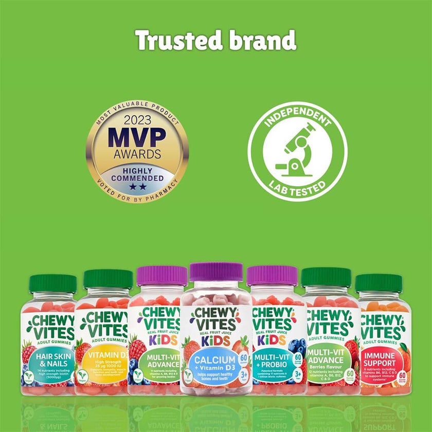 Chewy Vites Multivit + Probio Kids Multivitamin & Probiotic Gummies, Pack of 60's