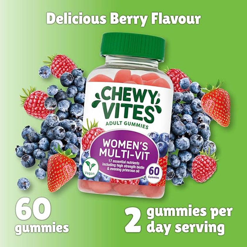 Chewy Vites Women's Multivitamin Supplement Adult Gummies, Pack of 60'S