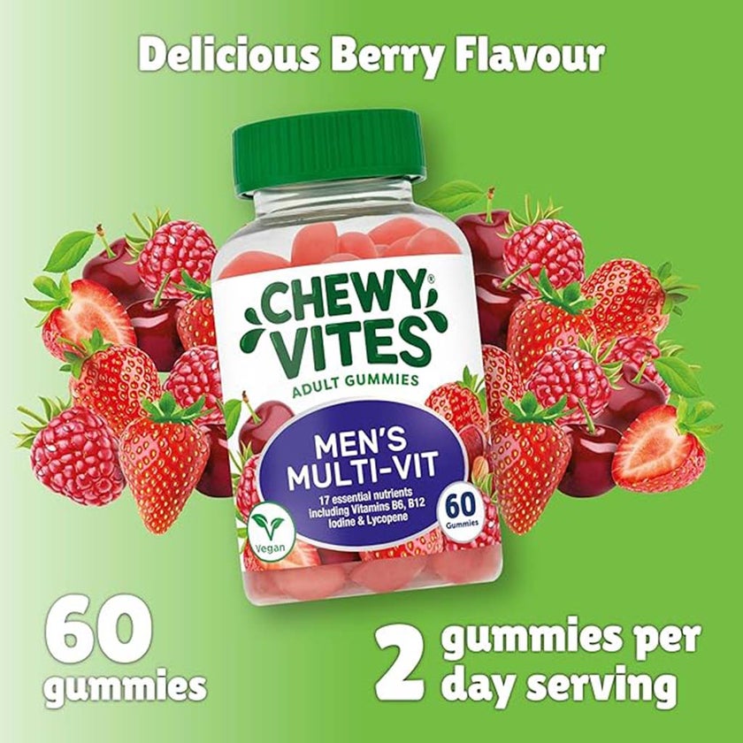 Chewy Vites Men's Multivitamin Supplement Adult Gummies, Pack of 60's