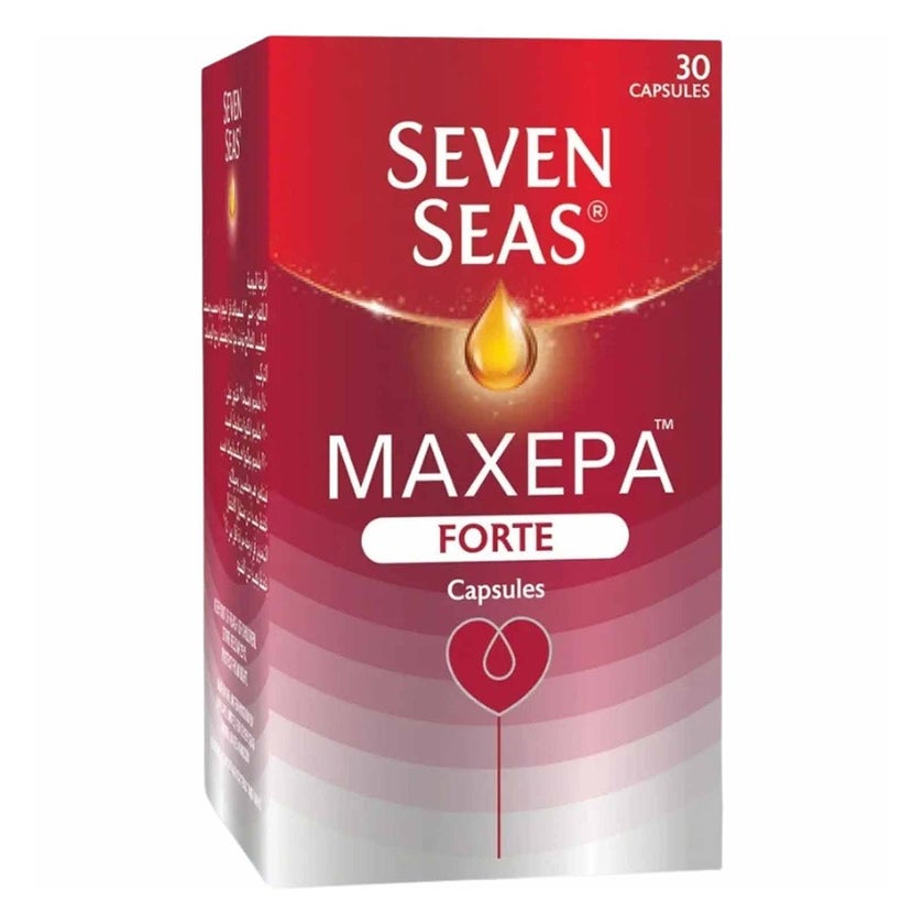 Seven Seas Maxepa Forte With 640mg Omega 3 Fish Oil Capsules For Healthy Heart Function, Pack of 30's