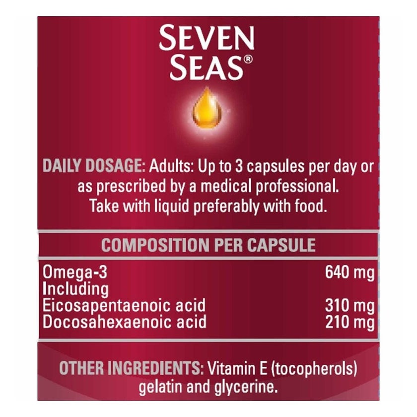 Seven Seas Maxepa Forte With 640mg Omega 3 Fish Oil Capsules For Healthy Heart Function, Pack of 30's