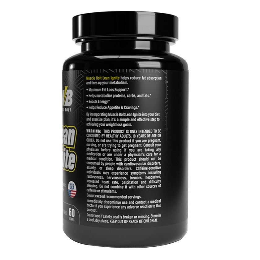 Muscle Bolt Lean Ignite Thermogenic Fat Burner Vegetarian Capsules, Pack of 60’s