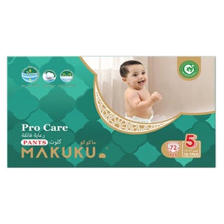Makuku Pro Care Premium Baby Diaper Pants, Size 5, Extra Large (XL) For 12 To 17Kg, Pack of 72’s