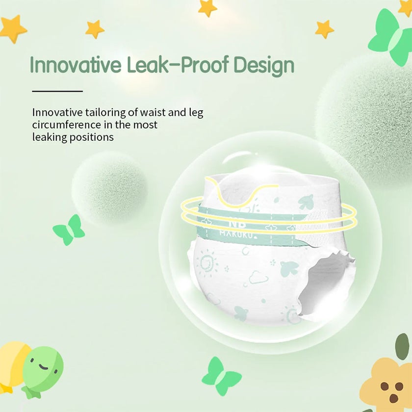 Makuku Comfort Fit Baby Diaper Pants, Size 5, Extra Large (XL) For 12 To 17Kg, JUMBO PACK of 24x 8’s