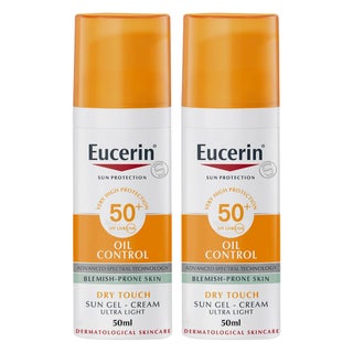 Eucerin Sun Oil Control Dry Touch SPF50+ Cream 50ml, Promo Pack of 2's