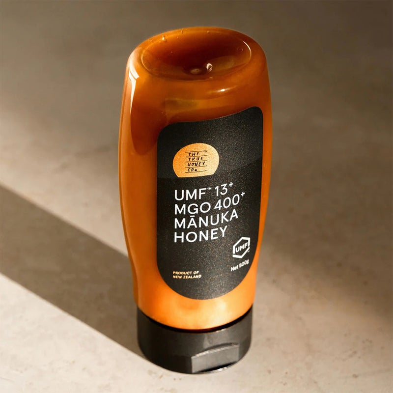 The True Honey Co Manuka Honey 400+ MGO & 13+ UMF Easy Squeeze Bottle 375g