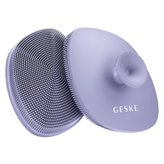 Geske SmartAppGuided 4-in-1 Silicone Facial Cleansing Brush In Purple Color 