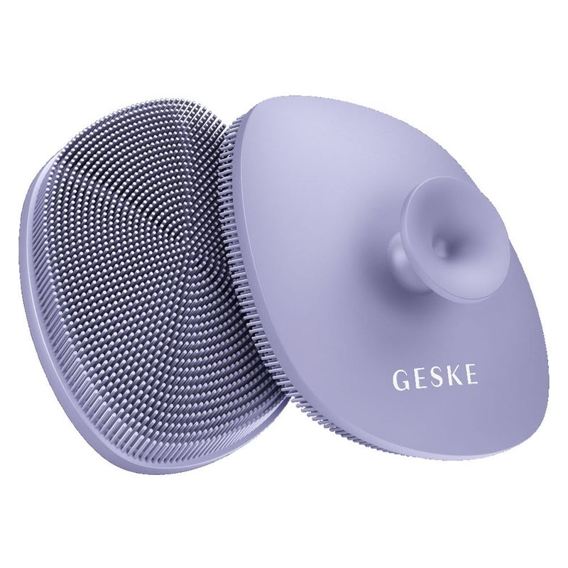 Geske SmartAppGuided 4-in-1 Silicone Facial Cleansing Brush In Purple Color 