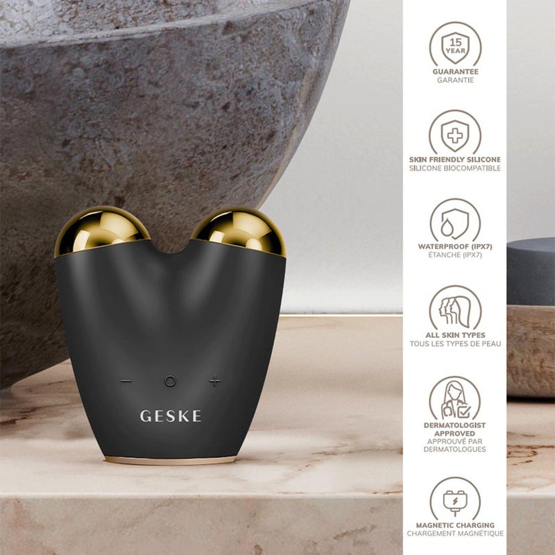 Geske SmartAppGuided 6-in-1 MicroCurrent Face Lifter In Gray Color 
