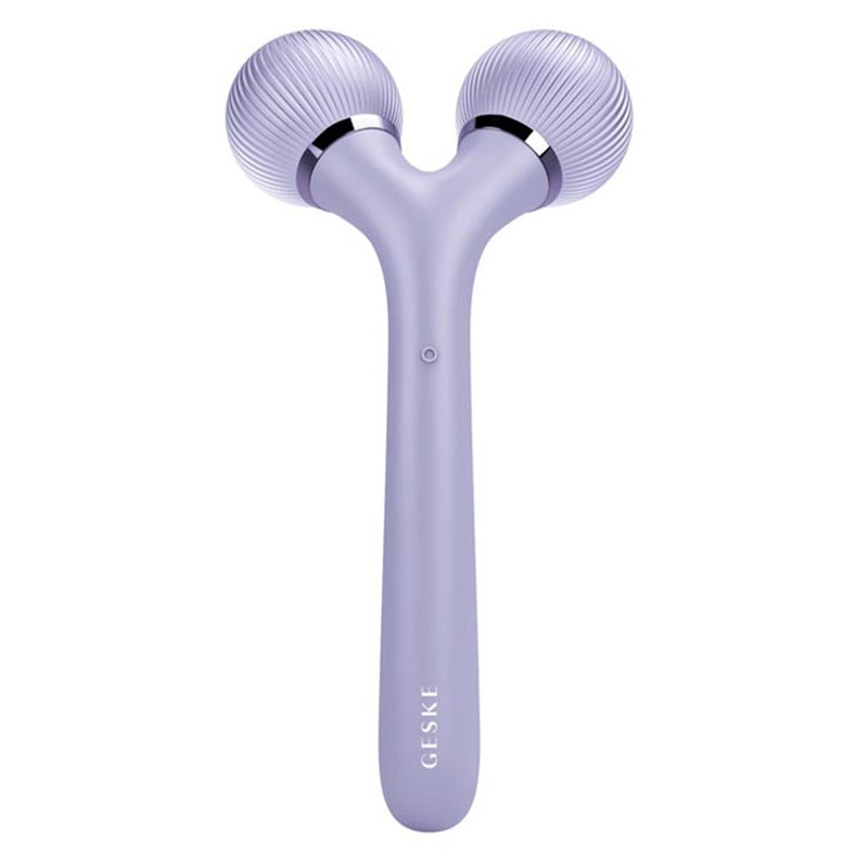 Geske SmartAppGuided 4-in-1 Sonic Facial Roller In Purple Color For Firm & Radiant Skin 