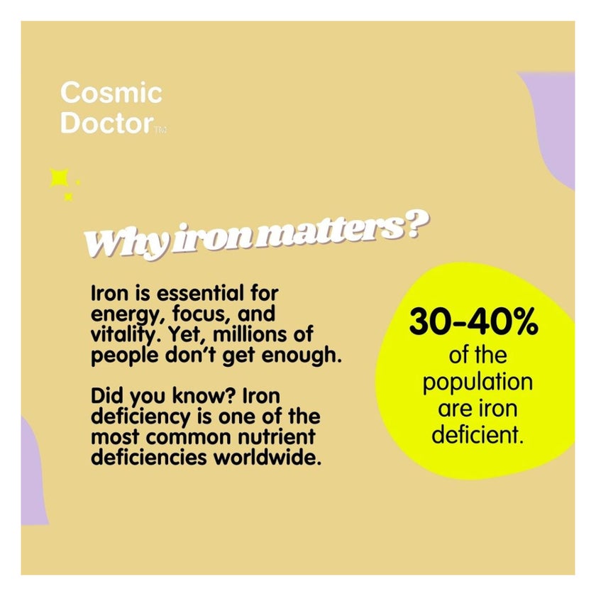 Cosmic Doctor Iron Tea Bags For Energy Support, Pack of 25's