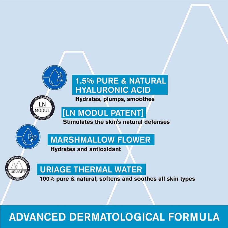 Uriage Eau Thermale Hyaluronic Acid Hydrating Booster Face Serum For All Skin Types 30ml