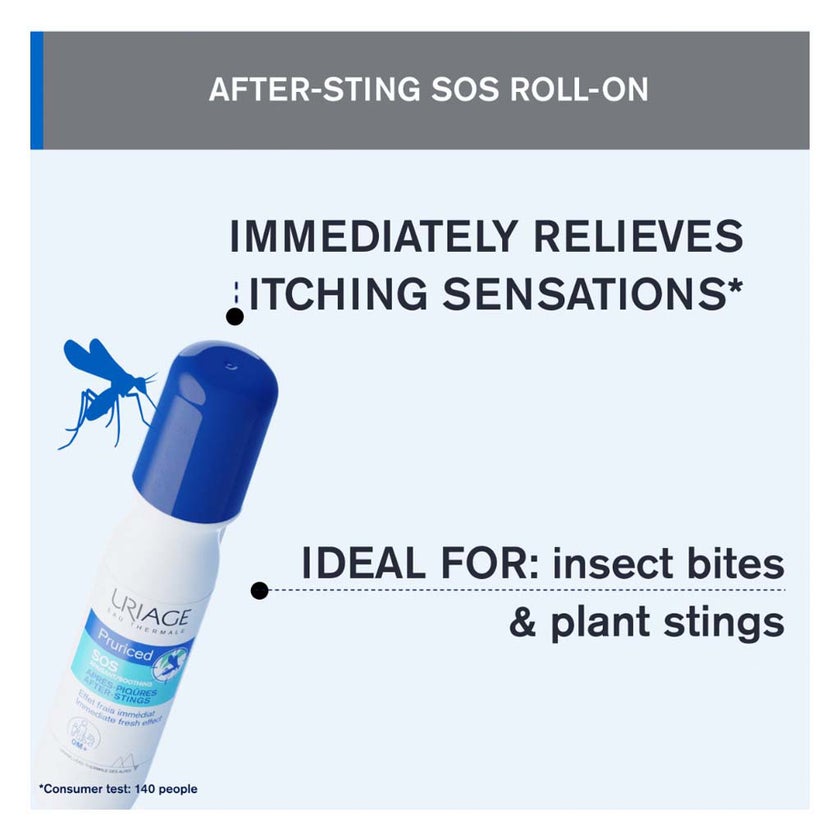 Uriage Pruriced SOS After Stings Soothing Care Roll On For Mosquito Bites & Plant Stings 15ml 
