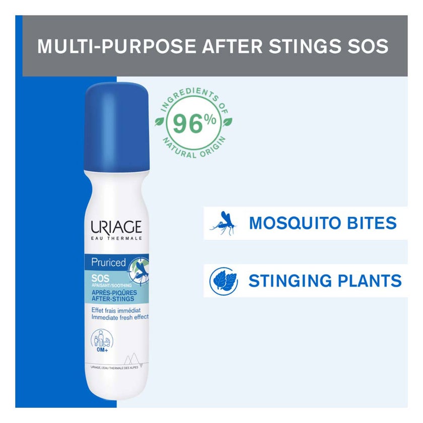 Uriage Pruriced SOS After Stings Soothing Care Roll On For Mosquito Bites & Plant Stings 15ml 