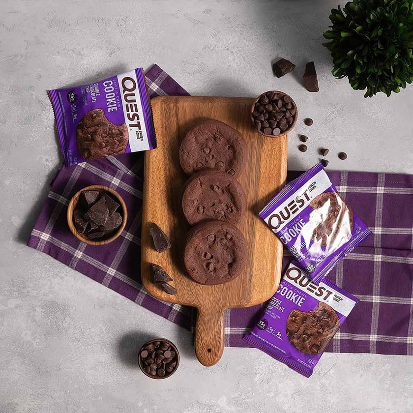Quest Nutrition Double Chocolate Chip Soft & Chewy Protein Cookie 59g, Pack of 12's