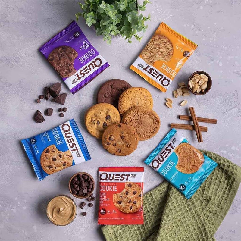Quest Nutrition Double Chocolate Chip Soft & Chewy Protein Cookie 59g, Pack of 12's