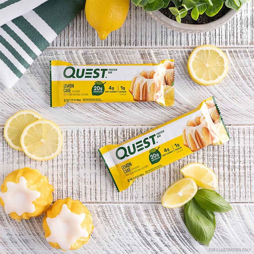 Quest Nutrition Lemon Cake Flavoured Protein Bar 60g, Pack of 12’s