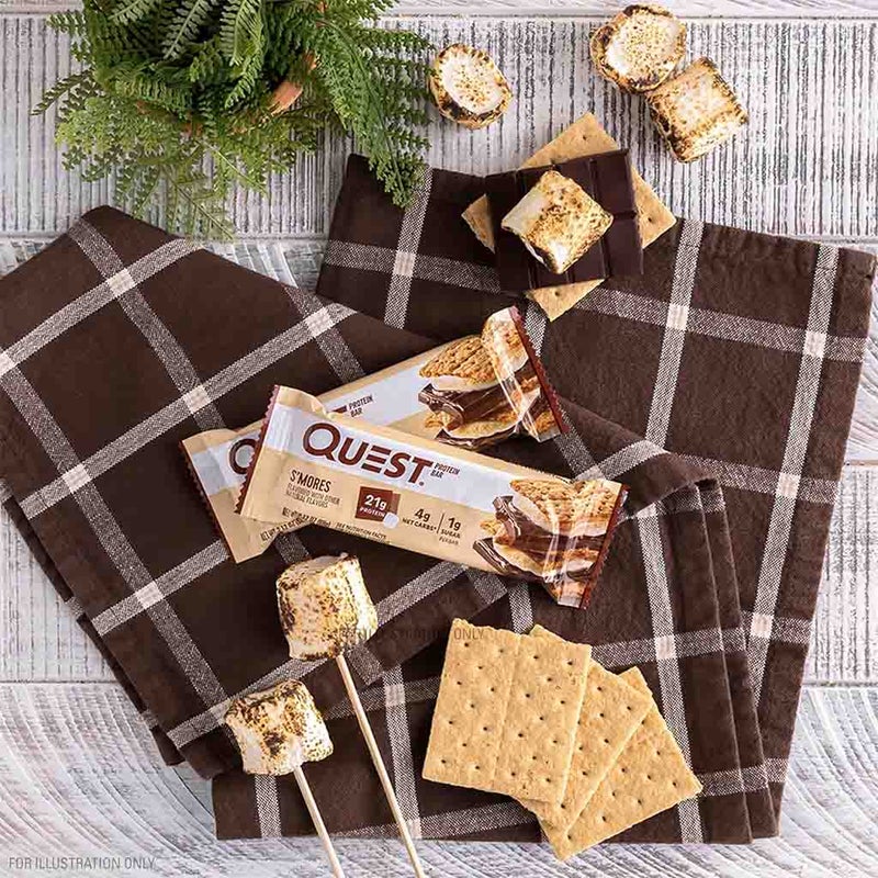 Quest Nutrition S'mores Protein Bar 60g, Pack of 12’s