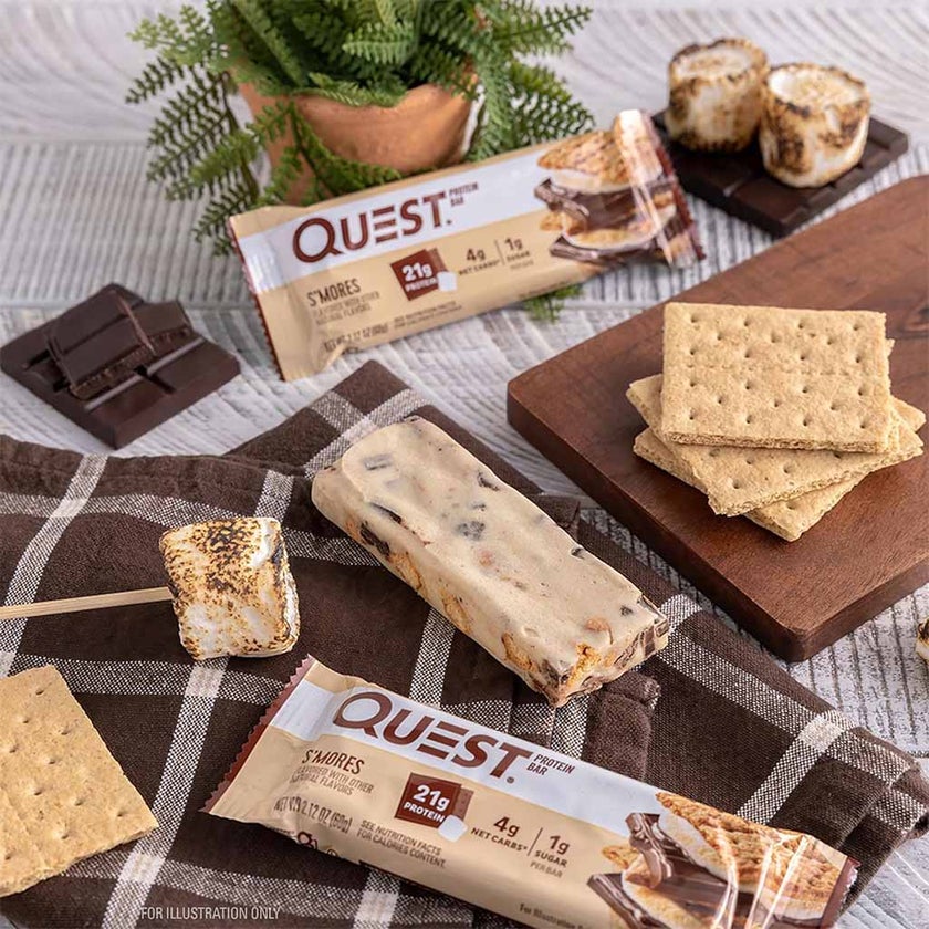 Quest Nutrition S'mores Protein Bar 60g, Pack of 12’s