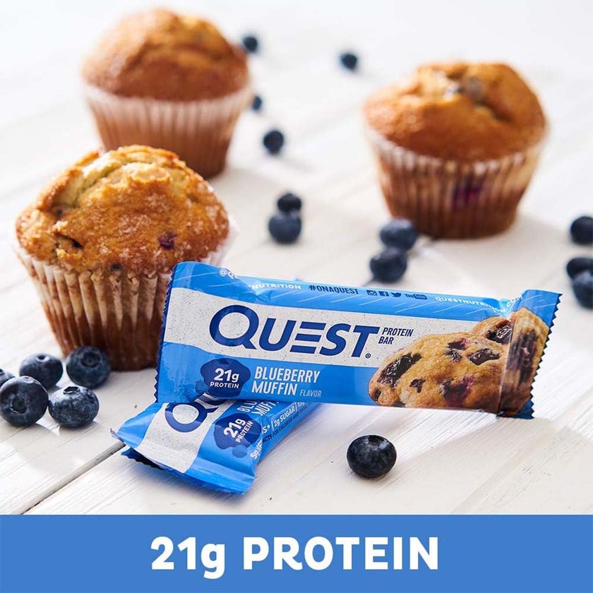 Quest Nutrition Blueberry Muffin Flavoured Protein Bar 60g, Pack of 12’s