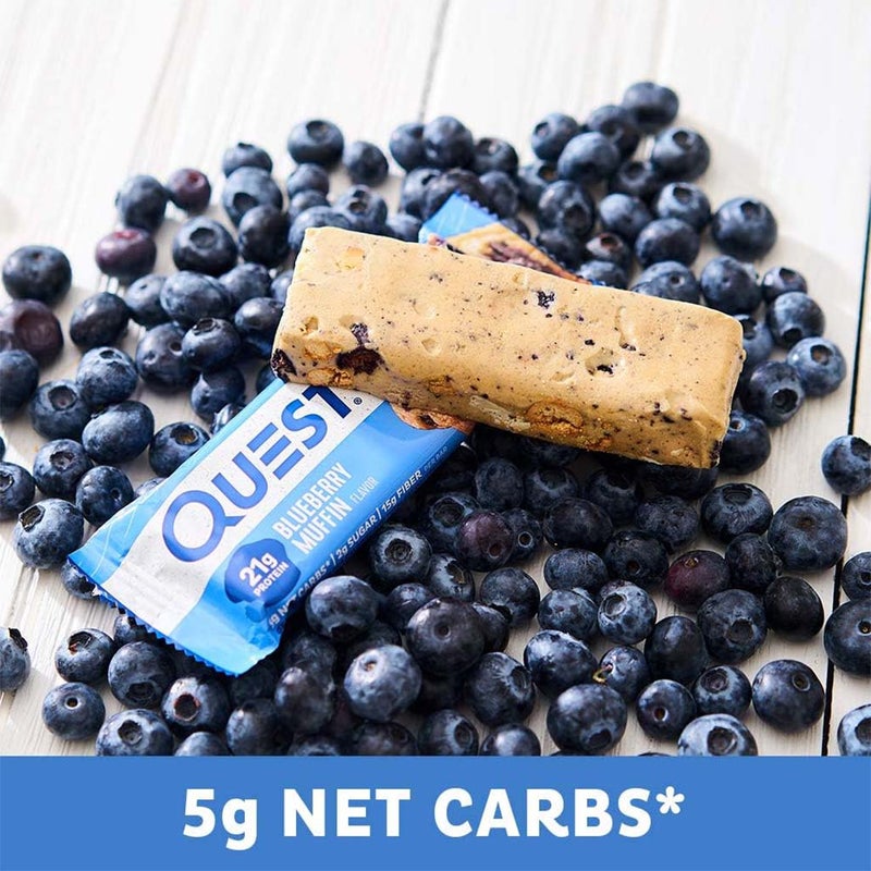 Quest Nutrition Blueberry Muffin Flavoured Protein Bar 60g, Pack of 12’s