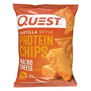 Quest Nutrition Tortilla Style Protein Chips 32g With Nacho Cheese Flavor, Pack of 8's 
