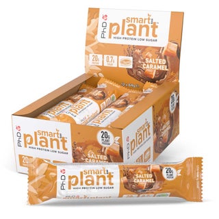 PhD Nutritional Smart Plant Caramel Crunch Flavoured Protein Bar 64g, Pack of 12’s