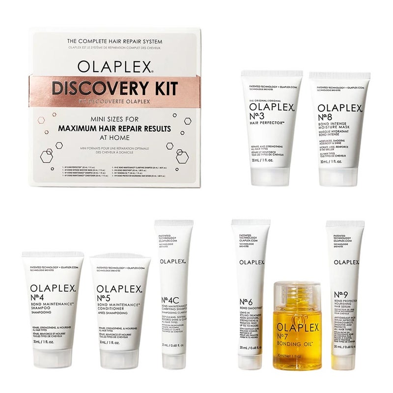 Olaplex Discovery Hair Kit For Complete Hair Repair & Style At Home In Mini Sizes, Pack of 8's