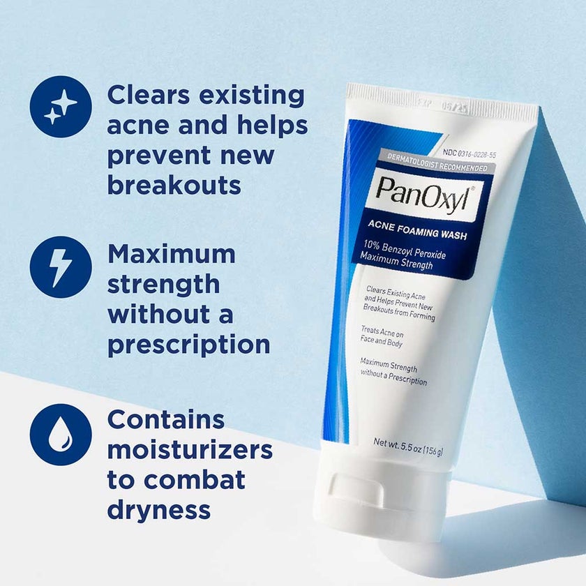 PanOxyl Acne Foaming Face & Body Wash 156g