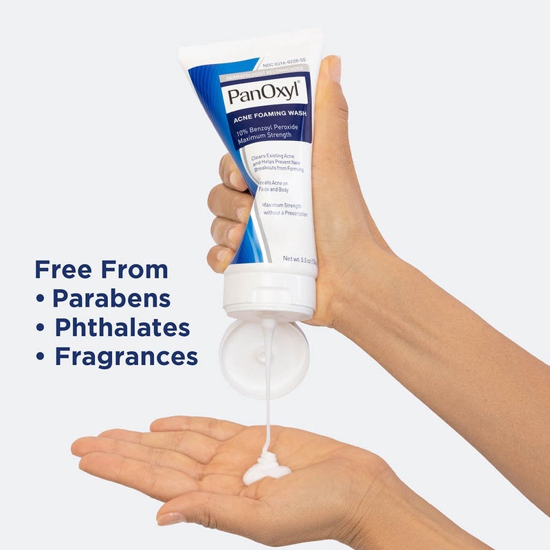 PanOxyl Acne Foaming Face & Body Wash With 10% Benzoyl Peroxide 156g 