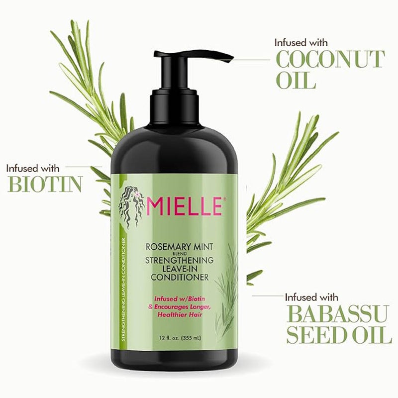 Mielle Rosemary Mint Hair Strengthening Leave-In Conditioner For All Hair Types 355ml