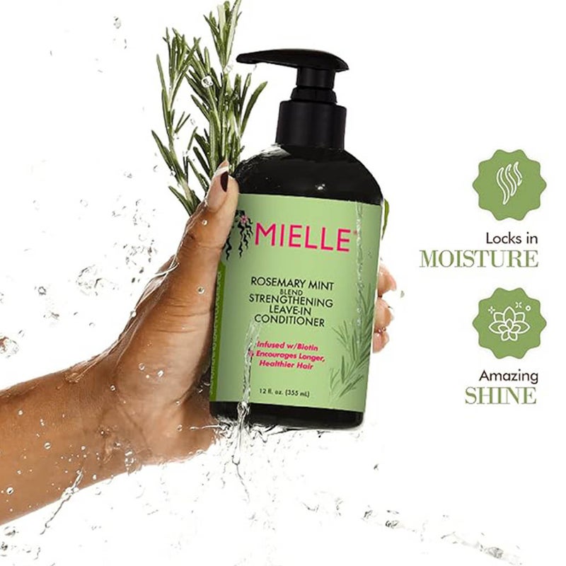 Mielle Rosemary Mint Hair Strengthening Leave-In Conditioner For All Hair Types 355ml