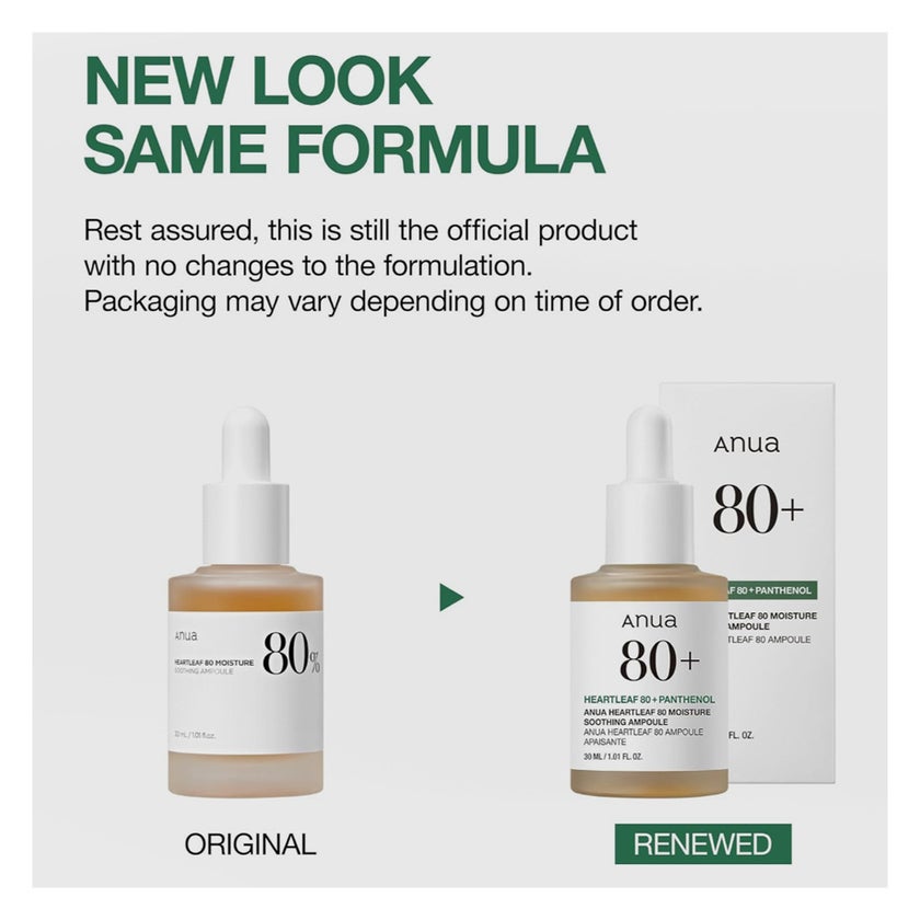 Anua Heartleaf 80 + Panthenol Soothing Ampoule 30ml