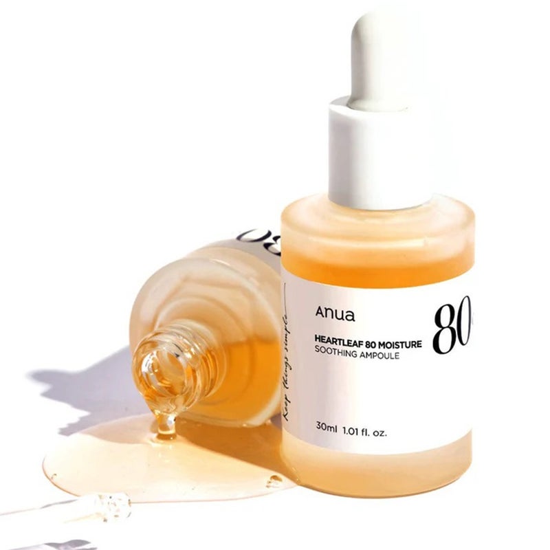 Anua Heartleaf 80 Moisture Soothing Facial Ampoule For Combination, Sensitive & Acne Prone Skin 30ml 