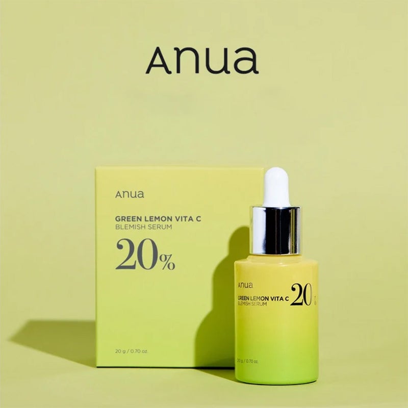 Anua Green Lemon Vitamin C 20% Facial Blemish Serum For Dark Spots 20g 