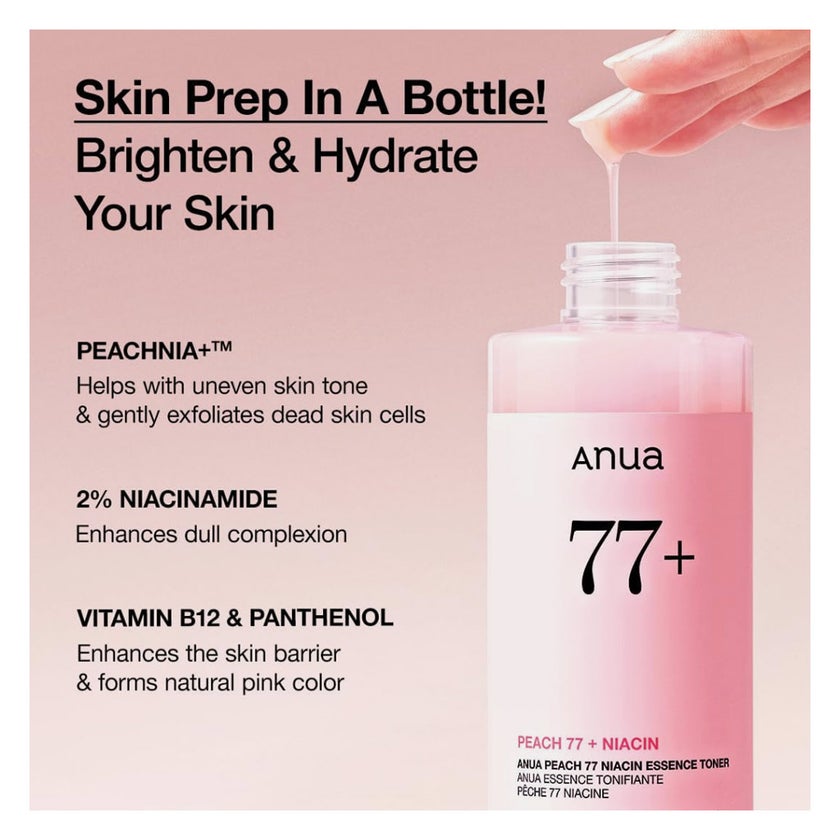 Anua Peach 77 + Niacin Essence Facial Toner 250ml 
