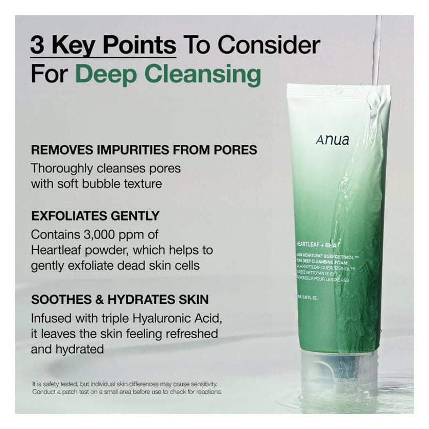 Anua Heartleaf + BHA Pore Deep Cleansing Foam 150ml