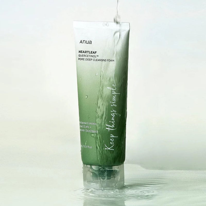 Anua Heartleaf Quercetinol Facial Deep Pore Cleansing Foam For Oily & Combination Skin 150ml 