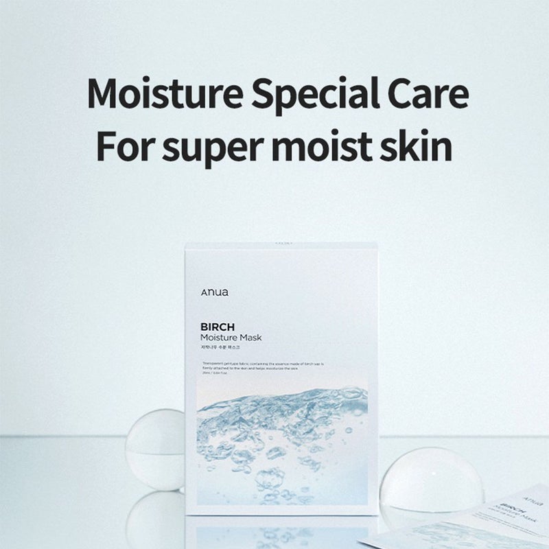 Anua Birch Moisture Face Sheet Mask For All Skin Types 25ml, Pack of 10's
