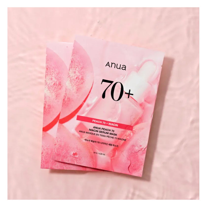 Anua Peach 70 Niacin Skin Brightening Serum Sheet Mask 25g, Pack of 10's