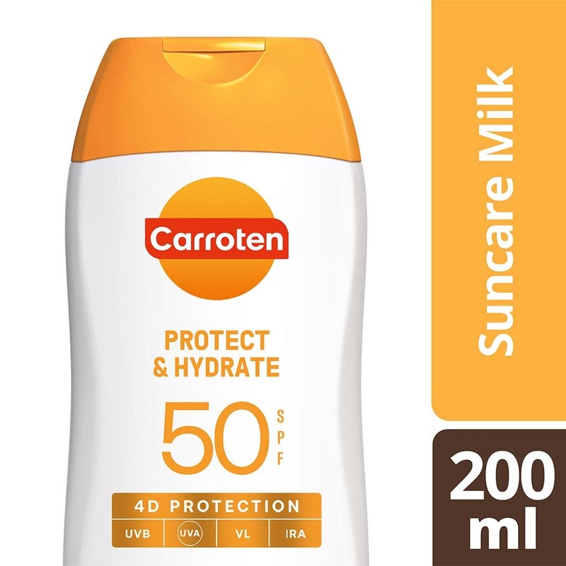Carroten Protect & Hydrate Suncare SPF50 Body Milk With Hyaluronic Acid 200ml