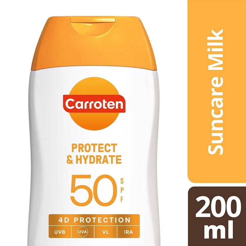 Carroten Protect & Hydrate Suncare SPF50 Body Milk With Hyaluronic Acid 200ml