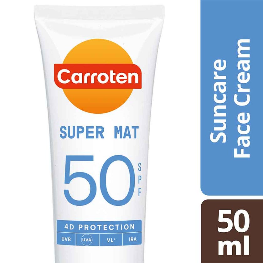 Carroten Super Mat Suncare SPF50 Face Cream For All Skin Types 50ml 